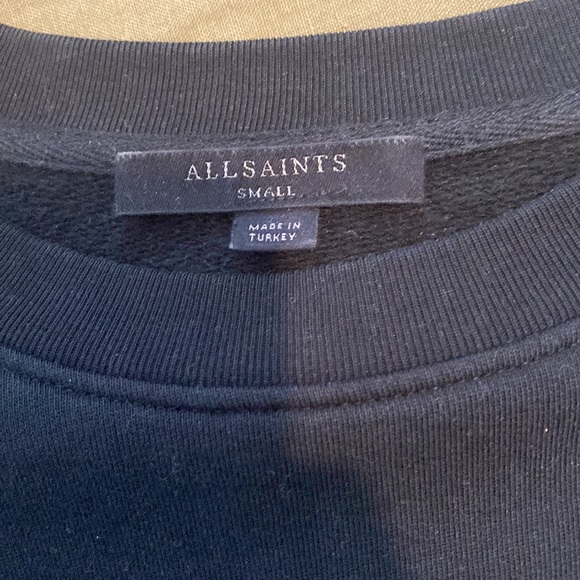 All Saints crew neck sweatshirt with bottom zipper - Picture 2 of 3